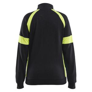 BLAKLADER - 356811589933XXXL Sweat-shirt femme haute visibilité avec fermeture éclair complète Noir/Jaune-EAN 7330509917480 HI-VIS WORKWEAR - Product Image 3