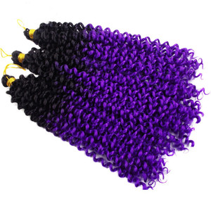 Peluca de 14'' de Fibra Sintética Resistente al Calor, Estilo <span class=keywords><strong>Crochet</strong></span>, Color Degradado Exótico de Dos Tonos, Ondulado con Efecto de Ondas de Agua - Product Image 5