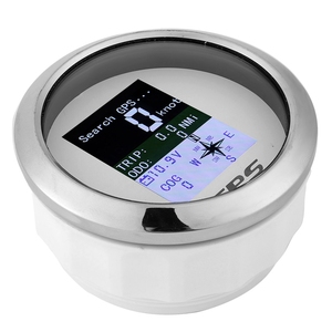 85mm Compteur de vitesse GPS Voiture Bateau Ingénieur Étanchéité inoxydable Jauges numériques Cadran Blanc - Product Image 2