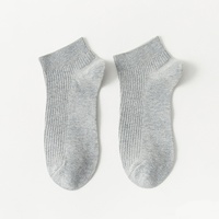 Chaussettes de sport pour hommes en coton tricoté, anti-bactériennes, à cheville, avec revers, collection automne
