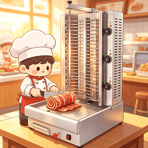 Machine à griller commerciale sans fumée avec brochettes rotatives électriques automatiques et fonction de production de brochettes pour restaurant - Product Image 1