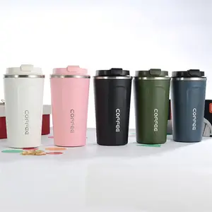 16Oz Tumbler Met Deksel Reizen Tumbler Duurzaam Geïsoleerde Koffie Mok Gepoedercoat Teal Thermische Cup Met Splash Proof Schuiven deksel