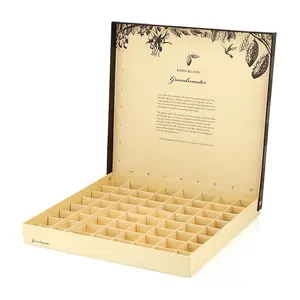 Üretici toptan özel romantik hediye ambalaj lüks tarihi çikolata kutusu bölücü ile