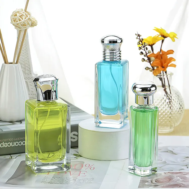 Lege Parfumflesje Fabrikant 30Ml 50Ml 100Ml Deluxe Hoge Rechthoek Glazen Parfumfles