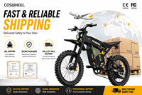 Coswheel pour moto tout-terrain R6000, 7000W de puissance maximale, 60V30Ah, cadre en alliage, pneus 70/100 19M/C, frein à disque hydraulique, LED, NFC, >80km/h