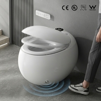 WC intelligent automatique en forme d'œuf avec affichage numérique, vente en gros pour appartements de luxe modernes