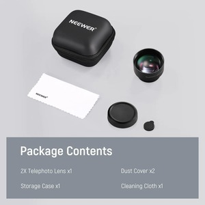Neewer HD 60mm Ống kính Tele 2X phóng đại cho <span class=keywords><strong>Iphone</strong></span> 15 Pro Max/Samsung/Xiaomi điện thoại lồng Trường hợp với 17mm ống kính Adapter - Product Image 3