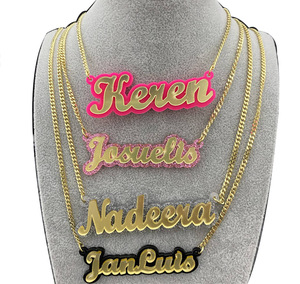 Collar de acero inoxidable chapado en oro, personalizado, 2023 - Product Image 1