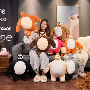 Hot Sale Kleine Kop Big Body Buik Pluche Speelgoed Teddybeer Knuffeldier Pop Sofa Kussen