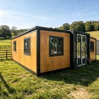 Producto Más Vendido: Casa Contenedor Expandible a Prueba de Huracanes con Estructura de Acero, Casa Contenedor Tipo Cabaña con Paneles Metálicos Decorados