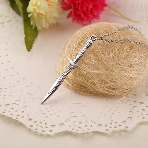 실버 도금 검 패션 쥬얼리 펜던트 목걸이 반지의 제왕 호빗 검 펜던트 목걸이 (남성용) - Product Image 2