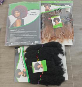 Prix d'usine – Cheveux synthétiques bouclés crépus de 14 pouces, 120g, haute qualité, pour tresses, extensions de cheveux bouclés, crochet afro <span class=keywords><strong>twist</strong></span> - Product Image 3
