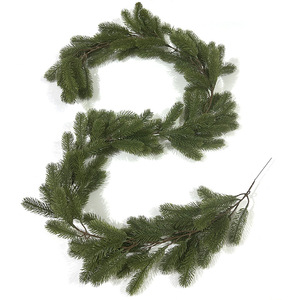 Guirlande artificielle en aiguilles de pin de 180 cm, décoration murale de Noël, style traditionnel en plastique - Product Image 5