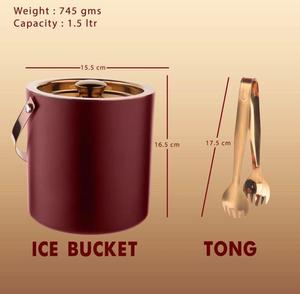 Luxury Metal Ice Bucket With Handle For Home Bar Party And Hotel <b>Serving</b> Applications - Product Image 6