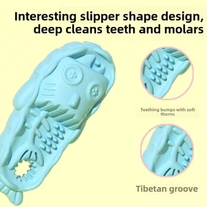TRP Eco-Friendly <strong>Dog</strong> Chew <strong>Toy</strong> Slipper Shaped Resistant Biting Teething <strong>Toy</strong> for Puppies Dental Care and Play - Product Image 2