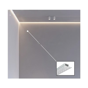 Profilé LED sans cadre SDW49X34.9 pour plaques <span class=keywords><strong>de</strong></span> plâtre avec diffuseur pour éclairage architectural et montage <span class=keywords><strong>plafond</strong></span>-étain - Product Image 6