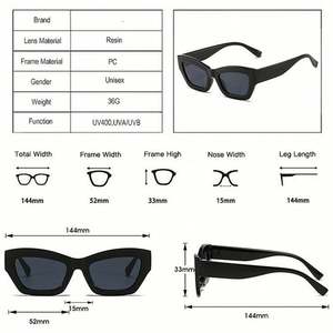 Gafas de Sol Cuadradas Azul Grisáceo de Moda al por Mayor, Gafas de Sol Estilo Ojo de Gato Color Jelly para Mujer - Product Image 5