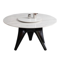 Ensemble table et chaises de salle à manger en marbre nordique, mobilier de maison moderne et simple, plateau tournant de luxe léger
