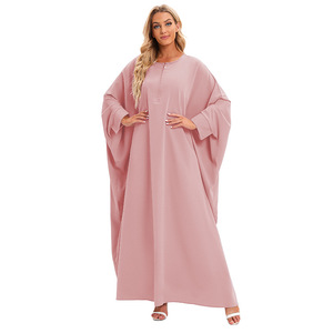 Kaftán de estilo clásico y talla holgada, color puro, lujo para Eid, nuevo abaya de Dubai con forma de mariposa - Product Image 5