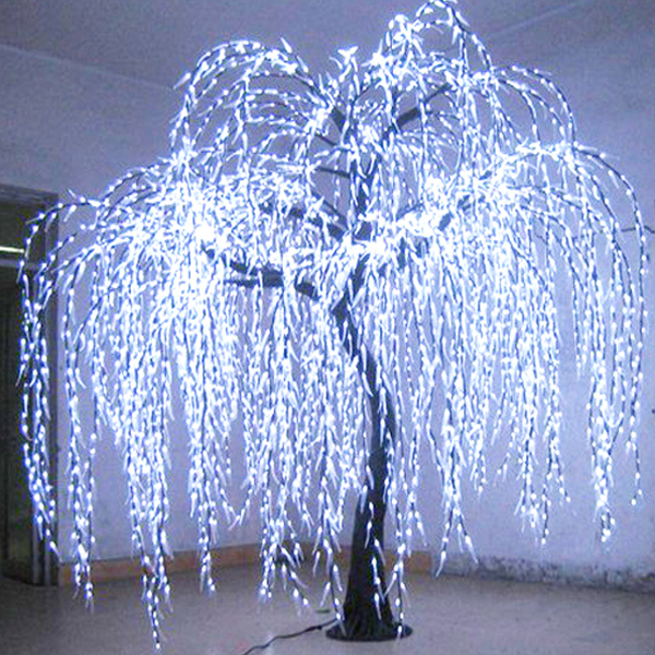 Factory Directly Sale Unique Artificial Garden Led Weeping Willow Tree Outdoor Decoration