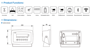 Lp7516 נירוסטה דיור בר עמיד למים <span class=keywords><strong>Lcd</strong></span> עבור תא מטען שקלו מחוון עם דיור פלסטיק - Product Image 5