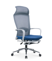 Chaise de bureau ergonomique moderne à dossier haut en tissu et maille - Vente en gros