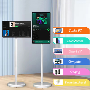 Monitor de TV inteligente Android 23,8 27 32 pulgadas con pantalla táctil, cámara integrada y soporte abatible para entretenimiento educativo familiar - Product Image 2