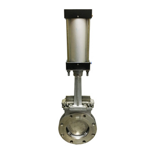 AC220V DN50 304 dao Van cổng thép không gỉ ANSI mặt bích Thiết bị truyền động điện tăng gốc wcb <span class=keywords><strong>API</strong></span> khí nén dao Van cổng - Product Image 4