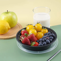 Contenants alimentaires ronds en plastique PP de 32 oz, compatibles micro-ondes, pour emporter, avec couvercles, vente en gros