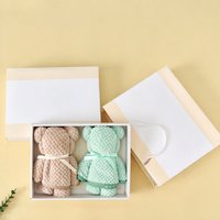 Ensemble de serviettes de bain avec logo personnalisé, design de votre marque, boîte cadeau vide