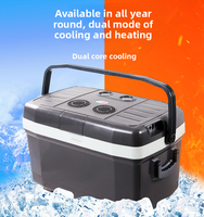 Réfrigérateur-congélateur de camping 12V pour voiture, 45L, efficacité énergétique, avec roues et poignée