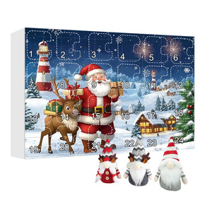 Calendrier de l'Avent de Noël avec figurines naines en peluche, 24 jours, pour enfants, utilisation en intérieur - Product Image 1