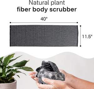 Spugna Esfoliante con Logo Personalizzato, Texture a Rete, Scrubber Coreano per la Schiena, Lavaggio Giapponese, Esfoliazione per il Corpo, Doccia - Product Image 2