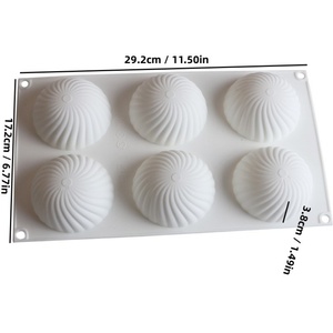 Molde para Pastel de Mousse Semicircular, Diseño en Espiral, Molde para Hornear Francés, Molde para Chocolate Resistente a Altas Temperaturas - Product Image 6