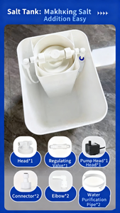 Adoucisseur d'eau portable réutilisable à résine échangeuse d'ions, capacité 6000L-7000L, pour usage domestique, salle de bain, cuisine, esthétique et camping-car - Product Image 5