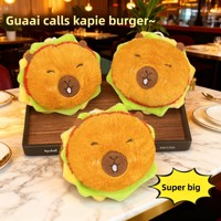 Nouvelle Peluche Super Douce Capybara Big Mac Burger, Poupée de 4 Pouces, Rembourrage en Coton PP, Pendentif Mignon, Unisexe, 14 Ans et Plus, Vente en Gros Disponible
