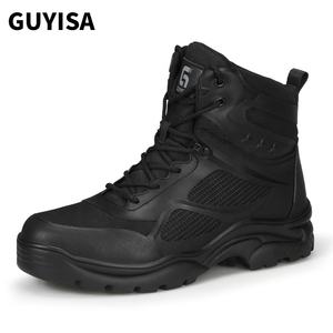 Nuevas botas de seguridad antideslizantes resistentes al desgaste botas de seguridad con punta de acero inferior de goma - Product Image 6