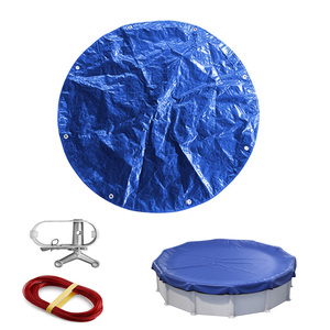 Manta <span class=keywords><strong>solar</strong></span> de drenaje principal redonda resistente a los rayos UV, cubierta de <span class=keywords><strong>piscina</strong></span> de invierno sobre el suelo de PVC solares para piscinas rectangulares - Product Image 3