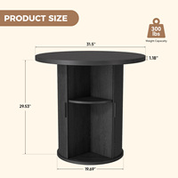 Mesa de Comedor Convertible de Madera Maciza, Versátil, para Dos Personas, con Estante de Almacenamiento Semiabierto, Puerta Corredera, Diseño Moderno, Muebles para el Hogar y Hoteles