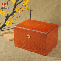 Grande boîte cadeau en bois, fournitures d'artisanat, boîtes en bois avec couvercle à charnière et serrure