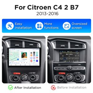Radio de coche inalámbrico Junsun Android CarPlay para Citroen C4 2 B7 2013-2016 Reproductores multimedia Android Auto CarPlay Radio de coche 2 Din - Product Image 2