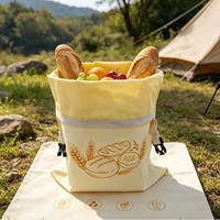 Nouveauté : Sac en tissu pour le stockage des aliments, réutilisable, en lin biologique, avec cire d'abeille, pour le pain fait maison