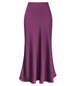 Jupe Longue en Satin Fluide et Élégante Printemps-Été, Taille Haute, Effet Sirène, Chic et Tendance pour Femme - Product Image 6