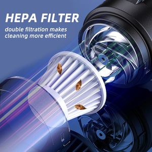 Mini aspiradora de coche inalámbrica, aspiradora portátil de mano inalámbrica de succión fuerte para coche - Product Image 3