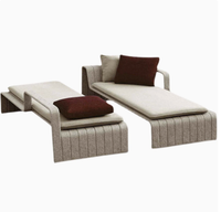 Ow rate usine en gros PE osier rotin plage hôtel piscine soleil lit de repos chaise longue chaises longues