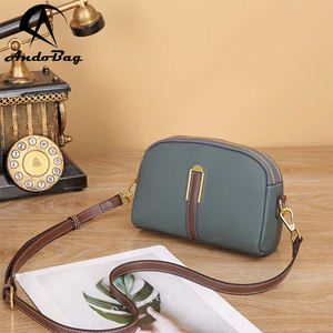 AndoBag Genuine Cow Leather Sling Shoulder Crossbody Bags for Women Small Shell Bag Fashion Versatile <b>Phone</b> <b>Purse</b> 9266 - Product Image 1