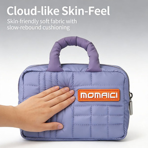 Elegante Bolsa <span class=keywords><strong>de</strong></span> Almacenamiento Acolchada con Diseño <span class=keywords><strong>de</strong></span> Cuadrícula y Logotipo Personalizable, Organizador Multiusos para Regalos Corporativos y Uso Diario - Product Image 5