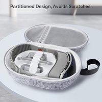 Mallette à outils personnalisée en EVA à coque rigide pour Meta pour 3 casques de jeu VR et contrôleurs sac de voyage à usage spécial