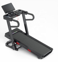 Tapis roulant multifonction 4 en 1 pour usage domestique, inclinaison automatique, écran LED, moteur sans balais, capacité de 130 kg, moniteur cardiaque