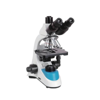 Upright Electronic Trinocular/Binocular Biological Microscope with LED Light Source Translation/Hinge Feature